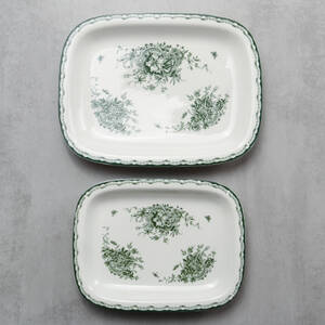 UPPLÄGGNINGSFAT, 2 st, Grön Anna, Rörstrand