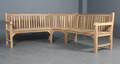 Havehjørnebænk. Teak.