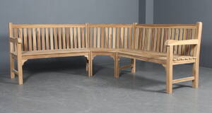 Havehjørnebænk. Teak.