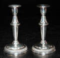 Ljusstakar, ett par, silver, vikt totalt ca 453 gr 2