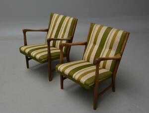 Fritz Hansen, par lænestole model 8375, 1940erne 2