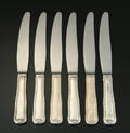 Georg Jensen. Dobbeltriflet, seks middagsknive 6