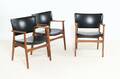 Dansk møbelproducent tre teak armstole. 3