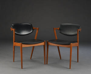 Kai Kristiansen. Par stole, teak. Model 42 2