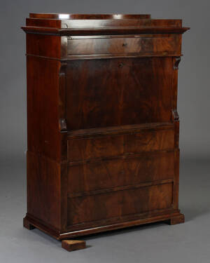 Senempire sekretær, mahogni