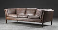 Tre-pers. sofa, læder