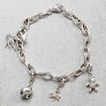 ARMBAND, Silver, berlocker