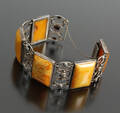 Vintage armbånd. Sølv og rav Denne vare er sat til omsalg under nyt varenummer 4636600