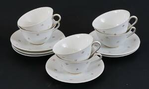 Tekoppar med fat 6st, Rörstrand