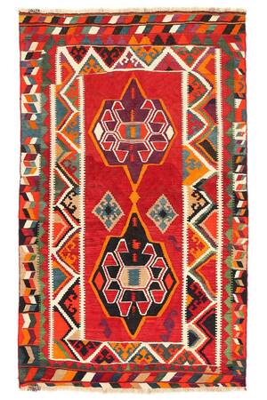 Persisk Ghashghai Kelim, 235 x 145 cm. 