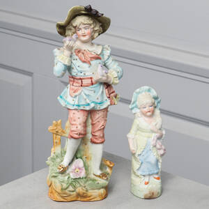 FIGURINER, 2 st, biskviporslin, 1800-tal
