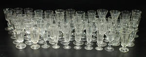 Samling snapsglas, 1900-talets början, ca 58 st 58
