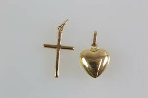 HÄNGEN, 2 st, guld, 18 k, ca 1 g