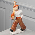 FIGURIN, Skidåkerska, sign Felt, Österrike, 1940-tal