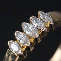 Diamantring af 14 kt. guld med navetteslebne brillanter, i alt ca. 0.50 ct 