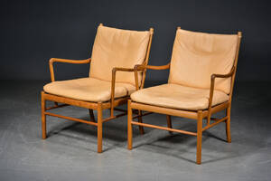 Ole Wanscher - Par lænestole Colonial chairs af kirsebær 2