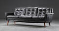 Tre-pers. sofa, læder og teaktræ, 1960erne