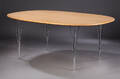 Piet Hein  Bruno Mathsson. Super Ellipse spisebord, plade af lakeret bøg