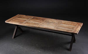 LangbordSpisebord i fransk antik landstil. Af genanvendt gammelt elmetræ 