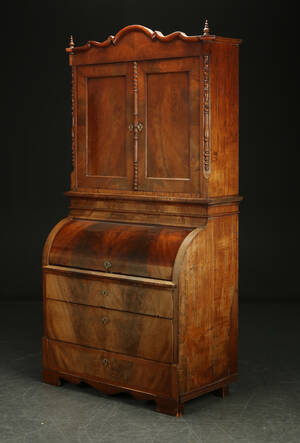 To-delt Christian VIII chatol af mahogni, ca. 1850