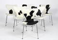 Arne Jacobsen. Seks stole, model 3107, Syveren i koskind 6 Denne vare er sat til omsalg under nyt varenummer 4665759