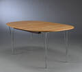 Piet Hein  Bruno Mathsson. Super Ellipse spisebord med udtræk 3