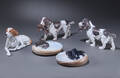 Royal Copenhagen og Bing  Grøndahl tre figurer, to bordskåle 5