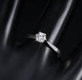 Solitairering i 14 kt. hvidguld med brillant, 0.25 ct.