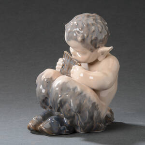Royal Copenhagen, Faun med panfløjte, nr. 1736, 1. sortering. Denne vare er sat til omsalg under nyt varenummer 4072962