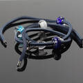 Troldekugler læder armbånd med charms