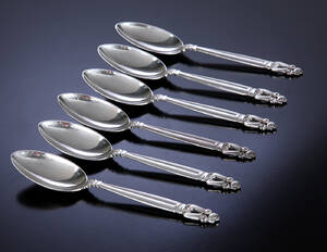 Georg Jensen. Konge middagsskeer af sterlingsølv 6