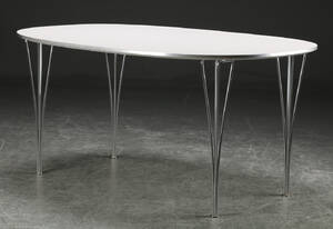 Piet Hein  Bruno Mathsson. Super Ellipse spisebord  Denne vare er sat til omsalg under nyt varenummer 4642482