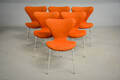 Arne Jacobsen. Seks stole m. uld, model 3107, syveren 6
