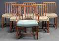 Seks spisestole af mahogni 6