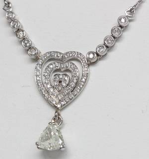 Diamantprydet halssmykke, ca. 1.30 ct.