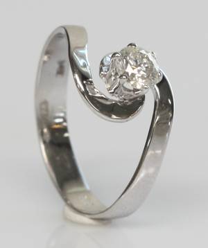 Brillantring, ca. 0.43 ct.