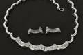 Halsband med örhängen ett par, sterlingsilver