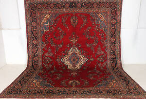 Handknuten äkta matta, Hamadan, 395x305 cm