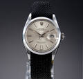 Rolex Date. Vintage herreur i stål med sølvfarvet skive, ca. 1971 Denne vare er sat til omsalg under nyt varenummer 4605296
