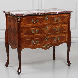 BYRÅ med stenskiva, rokokostil, 1900-talets andra del