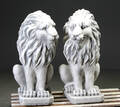 Sæt kolossal løver, støbt stenmateriale 2