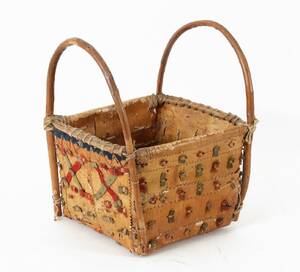 Korg med hänklar, allmoge, 1800-tal