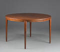 Haslev Møbelfabrik. Cirkulært spisebord, palisander. 3