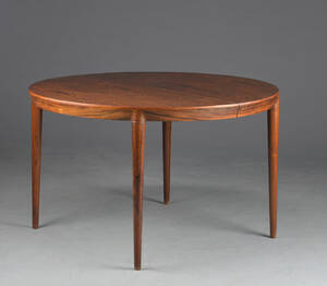 Haslev Møbelfabrik. Cirkulært spisebord, palisander. 3
