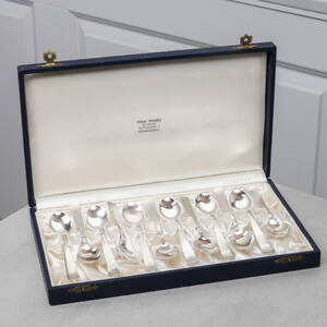 ROSENHOLM, Kaffeskedar, 12st, silver