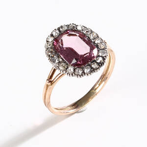 Vintage ring, sølv og 14 kt guld, 1900-tallets første halvdel Denne vare er sat til omsalg under nyt varenummer 4073108