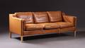 Dansk Møbelproducent, 3 personers læder sofa.