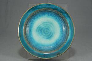 STIG LINDBERG 1916-1982 SKÅLFAT, GUSTAVSBERG STUDIO, GLASERAT STENGODS, MÄRKT STIG L, SAMT STUDIOHANDEN, DIAM 30 CM