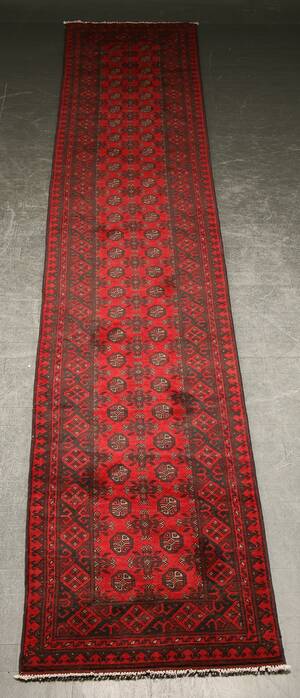 Afghansk løber, 477x76 cm.