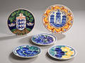 Aluminia. Tre blomster-platter mm. 5 Denne auktion er annulleret - se nu vare 1933846